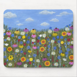 Wildflowers met madeliefjes muismat