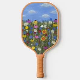 Wildflowers met madeliefjes pickleball paddle
