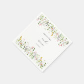 Wildflowers Minimalist Elegant Wedding Script Servet (Hoek)