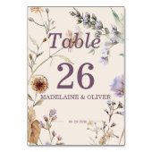 Wildflowers Modern Wedding Elegant Script Kaart (Voorkant)