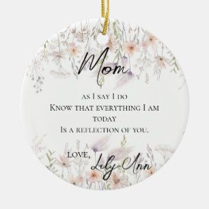 Wildflowers Moeder van de bruid Waterverf Keramisch Ornament