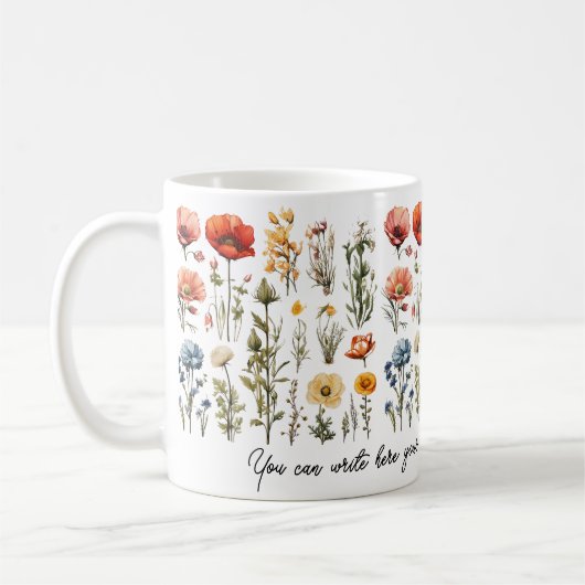 Wildflowers Mok met aangepaste tekst Moederdag cad (Links)