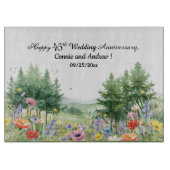 Wildflowers Mountains 45e bruiloft Jubileum Snijplank (Voorkant)