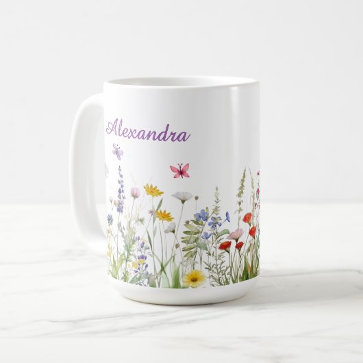 Wildflowers Name Mug (Devant gauche)
