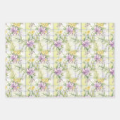  Wildflowers Paarse, geel, groen Inpakpapier Vel (Voorkant 3)