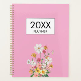 Wildflowers Pink Personalized Planner