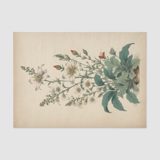 Wildflowers Print Tissuepapier (Voorkant)