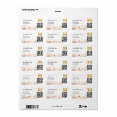 Wildflowers QR code business logo retouradres Etiket (Full Sheet)