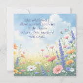 Wildflowers & Quote Kaart (Voorkant)