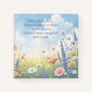 Wildflowers & Quote Notitieboek