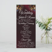 Wildflowers & Ribbon - Bourgondisch huwelijksprogr Programma (Staand voorkant)