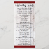 Wildflowers & Ribbon - Rode bruiloft Programma (Achterkant)