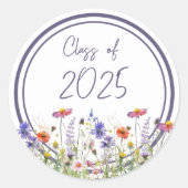 Wildflowers Ronde Stickers (Voorkant)