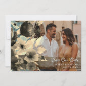 Wildflowers Sage Bewaar de datum fotokaart Save The Date (Voorkant)