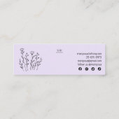 Wildflowers Social Icons Kleding Custom Size Label (Achterkant)