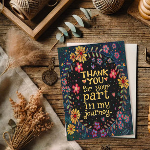 Wildflowers Trendy Bedankt Inspirerende Reis Kaart