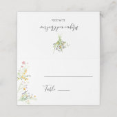 Wildflowers Trouwplaats kaart boho (Buitenkant ongevouwen)