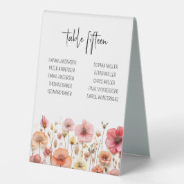 Wildflowers Tuin Zitkaart Tenteken Tafel Teken