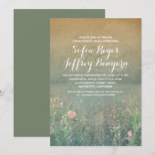 Wildflowers  verlovingsfeest nodigt uit kaart (Voorkant / Achterkant)