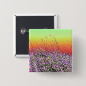 WILDFLOWERS VIERKANTE BUTTON 5,1 CM (Voorkant /achterkant)