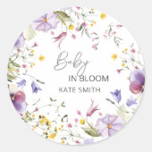 Wildflowers Violet en Gele Sticker (Voorkant)