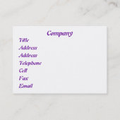 WILDFLOWERS VISITEKAARTJE (Achterkant)