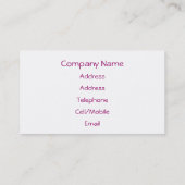 WILDFLOWERS VISITEKAARTJE (Achterkant)