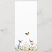 Wildflowers Vlinders Elegante QR Code Wedding Menu (Achterkant)