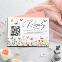 Wildflowers Vrijgezellenfeest QR Code Registry Kaa