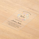 wildflowers wreath Baptism Invitation (Poser)