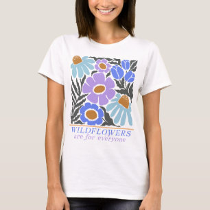 Wildflowers zijn voor iedereen modern nouveau stij t-shirt