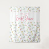 Wildflowerweide Mooie Bruiloftsdrap Doek Wandkleed (Voorkant)