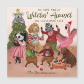 Wilding Rond de kerstboom vakantie Kaart (Voorkant)