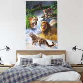 Wildkatten Canvas Afdruk (Insitu (Slaapkamer))