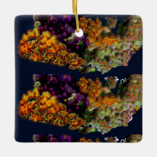 wildkleur-Ornament Keramisch Ornament (Voorkant)