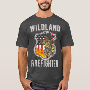 Wildland brandweerman rode lijn Wildland vuurman ( T-shirt
