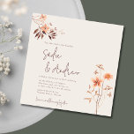 Wildlfower Rustic Outdoor Boho Faire-part de maria<br><div class="desc">Transportez vos invités dans un monde de charme rustique et d'élégance naturelle avec ce notre faire-part de mariage Boho extérieur rustique Fleur sauvage. Le design délicat et fleur sauvage aux couleurs rustiques dégage chaleur et authenticité, parfait pour une fête en plein air au milieu de la splendeur de la nature....</div>