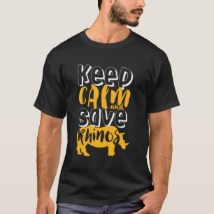 Wildlife Animal Conservation Houd kalm en red RH T-shirt
