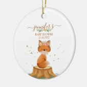 Wildlife Animal Fox Flower two sided Keramisch Ornament (Links)