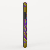 Wildlife Art Paars Gold Striped Zebra Case-Mate iPhone Case (Achterkant/rechts)