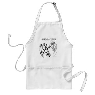 Wildlife Art Zebra Head Chef Standaard Schort
