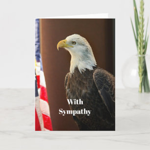 Wildlife Bald Eagle American Flag Foto Sympathie Kaart