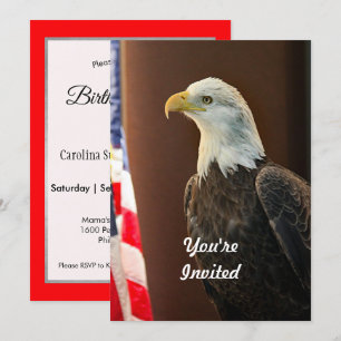 Wildlife Bald Eagle Amerikaanse vlag foto verjaard Kaart