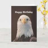 Wildlife Bald Eagle Portret Foto Verjaardag Kaart (Gele Bloem)