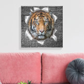 Wildlife Bengal Tiger Canvas Afdruk (Insitu (Woonkamer))
