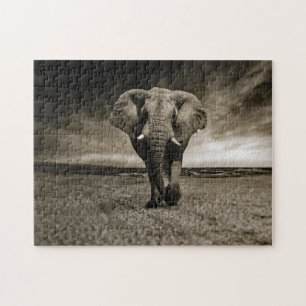 Wildlife Bull Elephant Photo Legpuzzel