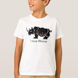 Wildlife Cool I love RHINOS - Natuur - T-shirt voo