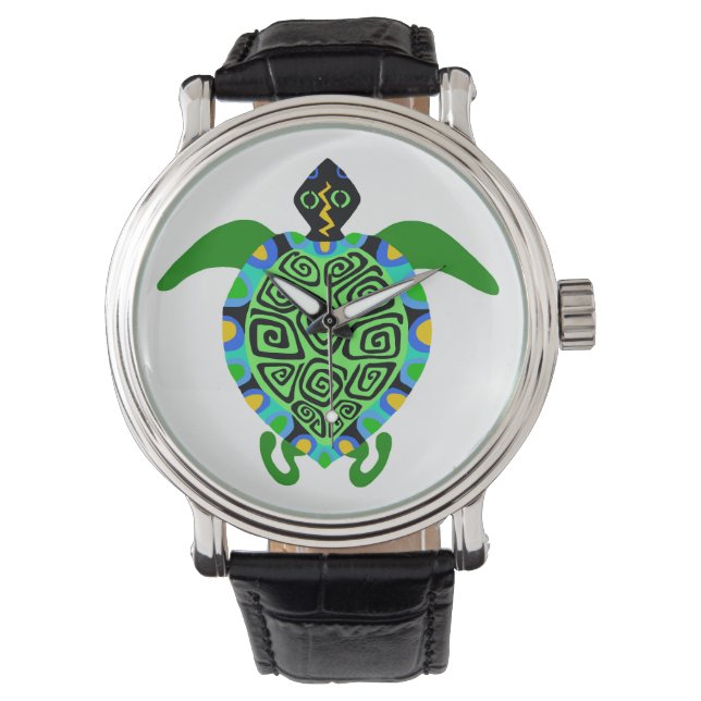 Wildlife -Cool Zee SCHILDPAD - Natuur - Conservati Horloge (Voorkant)