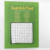 Wildlife Echidna Puzzle Wenskaart Trifold Drieluik Wenskaart (Binnenzijde eerst)