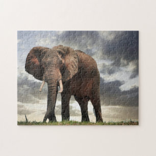 Wildlife Elephant-foto Legpuzzel